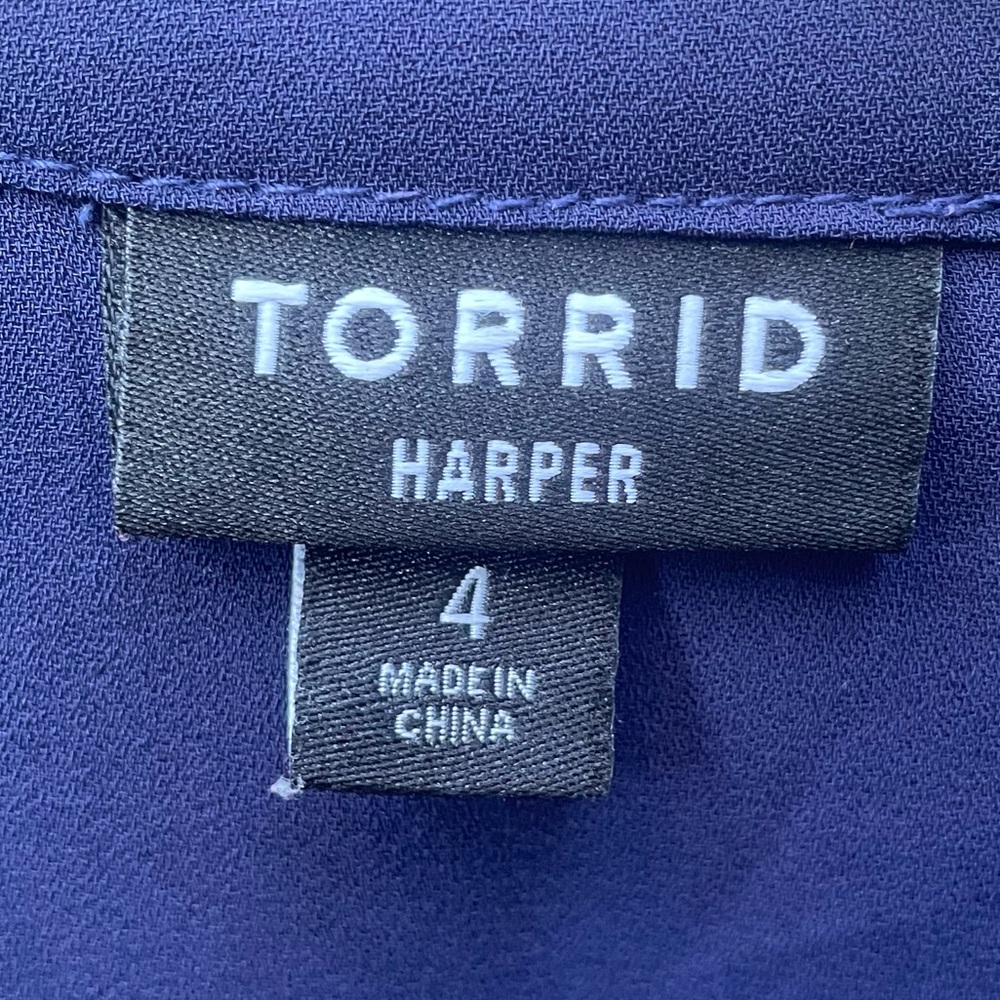 Torrid Navy Blue Harper Blouse Sz. 4X - Picture 7 of 12